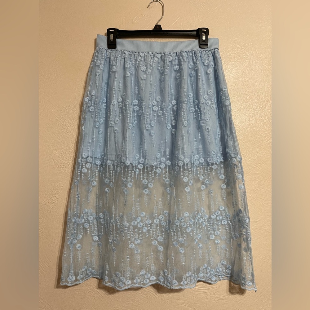 Chloah, size large, blue skirt
